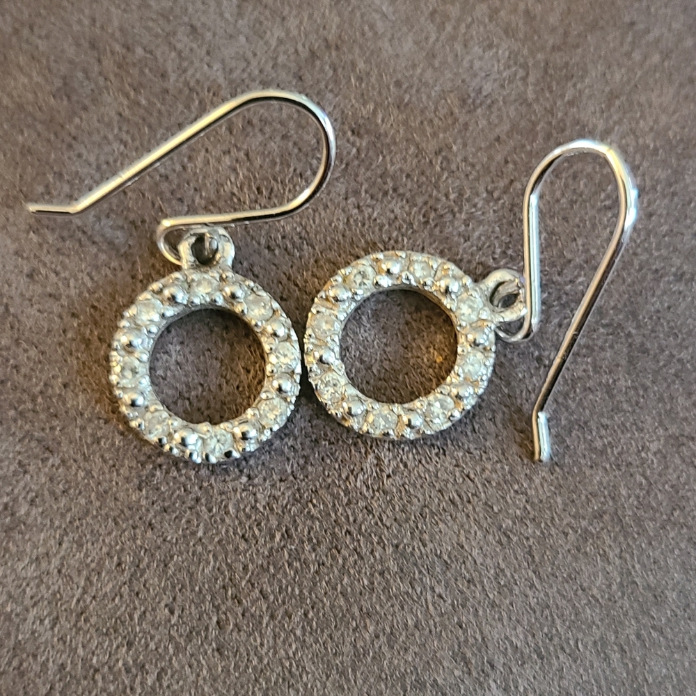 Sterling and cz earrings
